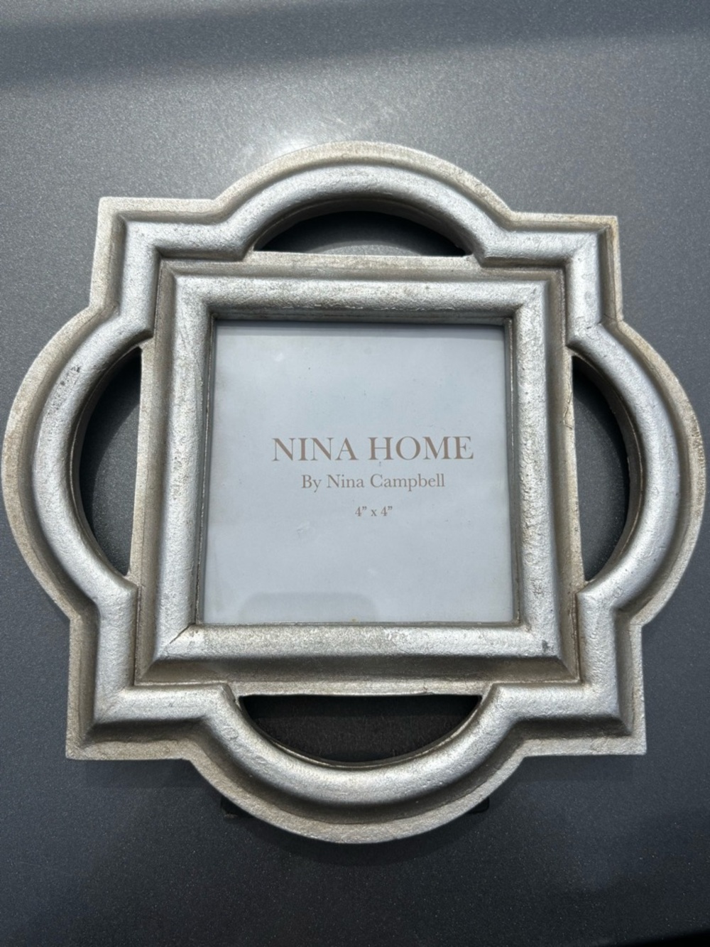 Nina Home Silver Decorative 4x4 Picture Frame by Nina Campbell